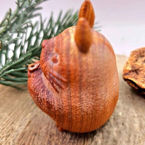 Nature Wood Carved Totora Decor Figure - Picture 7 of 10